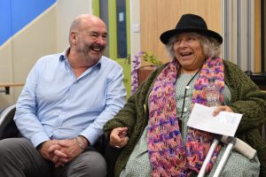 Francis McAllister, CEO and Mariam Margolyes